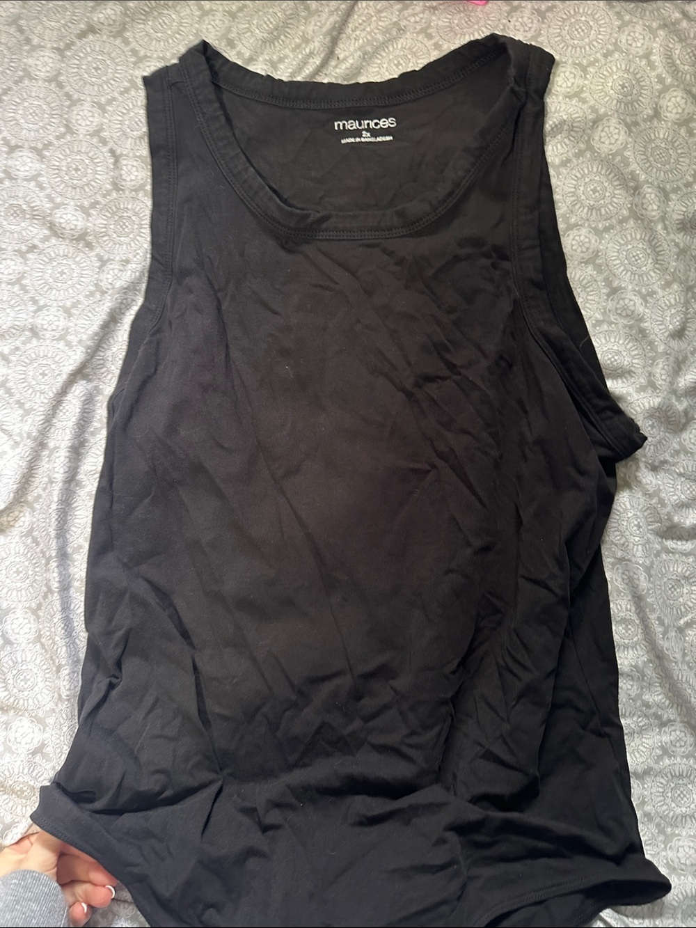 maurices Black Scoop Neck Tank Top bodysuit.